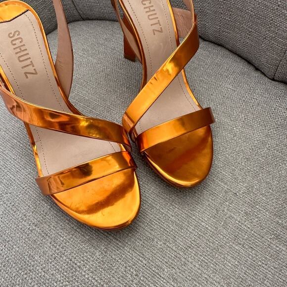 NWOT: Schutz Kelly Leather Slingback Heels - Picture 2 of 7